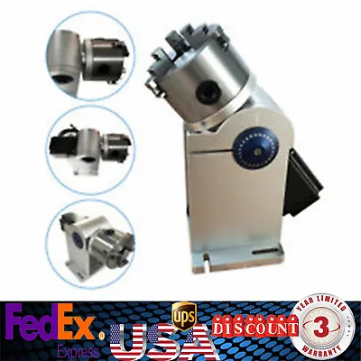 Buy Laser Axis Rotary Shaft Attachment For Fiber Laser Marking Engraver Machine 80mm • 189.05$