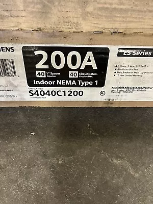 Buy Siemens ES Series Load Center Panel S4040C1200 200 Amp  • 150$