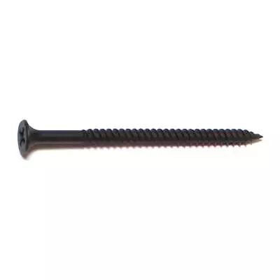 Buy #8 X 2-1/2  Black Phosphate Steel Fine Thread Phillips Bugle Head Drywall Screws • 9.16$
