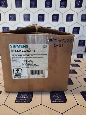 Buy Siemens 14jg32aa81 Nema Size 4 Starter • 1,850$