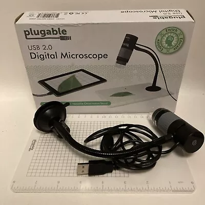 Buy Plugable USB 2.0 Digital Microscope & Webcam 250x Magnification • 29.99$