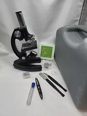 Buy AMSCOPE 48pc Starter 120x-1200x Compound Microscope Science Kit For Kids (Black) • 21.76$