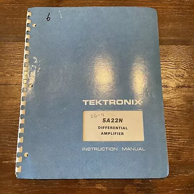 Buy Tektronix 5A22N Differential Amplifier Instruction Manual 070-1230-00 • 14.93$