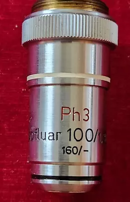 Buy Carl Zeiss PH3 Neofluar 100/1,30 160/- Oel 100x Microscope/Parts Objective Lens • 50$