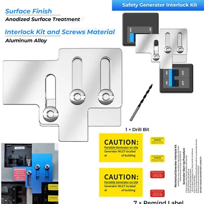 Buy Generator Interlock Kit For Siemens Murray 150/200A Panels Main Breaker SM/BR200 • 38.19$