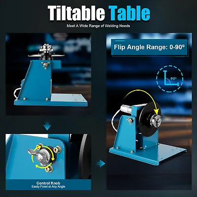 Buy 5/10kg Rotary Welding Positioner Turntable Annular Welding Positioner Table • 235.84$