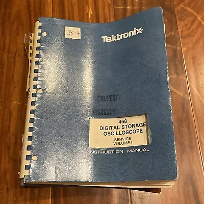 Buy Tektronix 468 Digital Storage Oscilloscope Service Volume I Manual 070-3515-00 • 43.91$