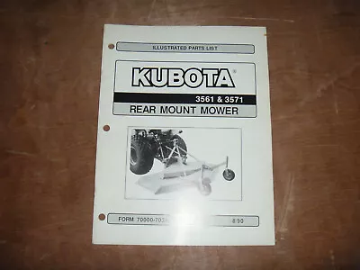 Buy Kubota 3561 3571 Rear Mount Mower Parts Catalog Manual • 46.90$