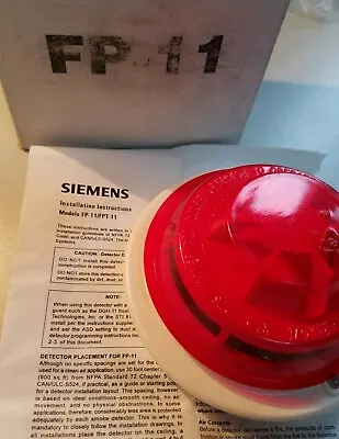 Buy New Siemens Fp-11 Fireprint Smoke Detector Nib!! • 445$