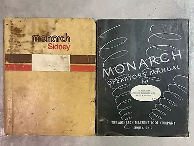 Buy 2 Monarch EE Lathe Manuals ORIGINAL With Prints Manual • 40$