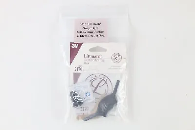 Buy New 3M Littmann Snap Tight Soft Sealing Ear Tips & Identification Tag Black 2170 • 15.95$
