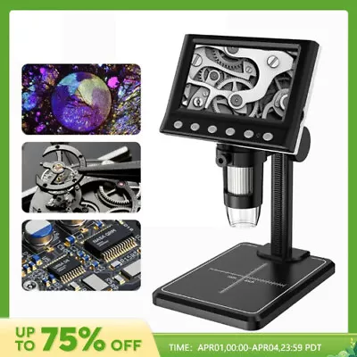 Buy 4.3In LCD Digital 40-1000X Coin Microscope For USB MagnifierWith High Stand 8LED • 65.09$