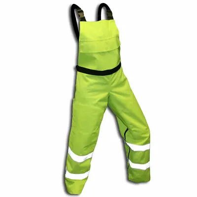 Buy Chainsaw Protective Safety Bibs Hi-Vis Green   Meet OSHA Standards Bib Chaps • 70$