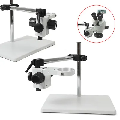Buy Rotary Arm Stereo Microscope Boom Stand Lab Heavy Duty W/ Focusing Racking 76mm • 128$