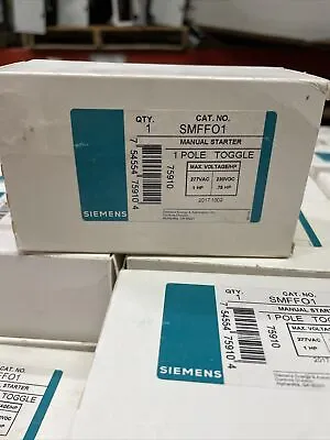 Buy 1 NEW! Siemens SMFFO1 Manual Starter Kit 1 Pole Toggle Switch 277VAC 1HP 230VDC • 12.98$