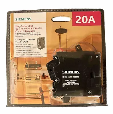 Buy Siemens 20A Q120DFNP Plug-On Neutral Dual Function AFCI/DFCI Circuit Breaker • 42.95$