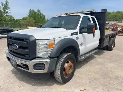 Buy 2015 Ford F-550 S/A Extended Cab 4WD Flatbed Stakebed Pickup Truck A/T Bidadoo • 10,100$