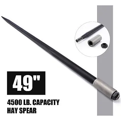Buy 49in Hay Bale Spear 4500lb Capacity Quick Attach For Skid SteerTractor Lift More • 43.78$