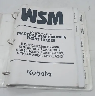 Buy Kubota BX1860 BX2360 BX2660 Tractor Mower Loader Workshop Manual OEM • 47.99$