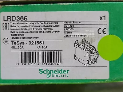 Buy Schneider Electric LRD365 48-65A TeSys Thermal Overload Relay • 40$