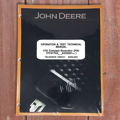Buy John Deere 17G Compact Excavator Operation & Test Service Manual TM13325X19 • 188.09$