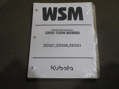 Buy Kubota ZD321 ZD326 ZD331 ZTR Mower Service & Repair Manual • 95$
