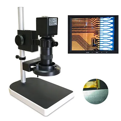 Buy 1080P 16MP HDMI 10X-180X Camera Industry Microscope Digital Microscope Magnifier • 152$