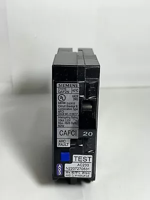 Buy Siemens QA120AFCN Circuit Breaker. 20 Amp Arc Fault Breaker • 33$