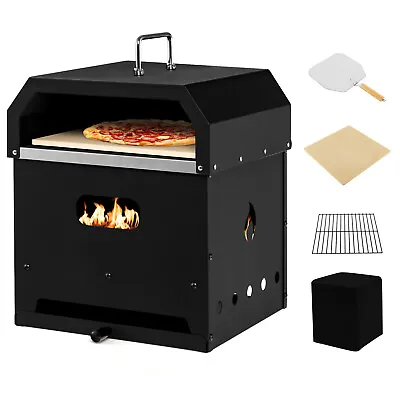 Buy 4-in-1 Multipurpose Outdoor Pizza Oven Wood Fired 2-Layer Detachable Oven • 94.98$