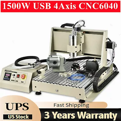 Buy 6040 4 Axis CNC Router Metal Engraving Machine Drilling Milling Machine 1.5KW • 1,139.05$