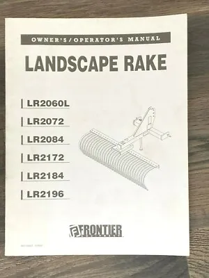 Buy Frontier Landscape Rake LR2060L 2072 2084 2172 2184 2196 Oper & Parts Manual • 15.99$