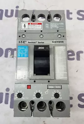 Buy Siemens FXD63B200 3 Pole 200 Amp 600 Volt TESTED • 615$