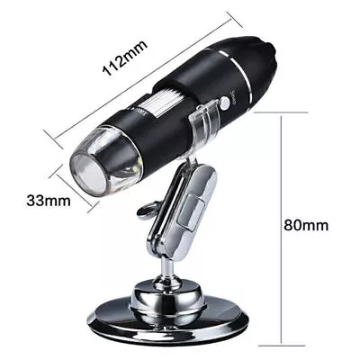 Buy 1600X 8LED USB Microscope Digital Electronic Magnifier HD Endoscope Camera Video • 17.81$