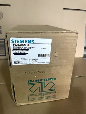 Buy NEW Siemens FD63B200 / FXD63B200 3p 600v 200a Sentron Circuit Breaker NEW IN BOX • 650$
