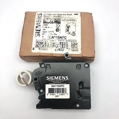 Buy Siemens Qa115afc 15a Circuit Interrupter Volts 120 • 55.95$