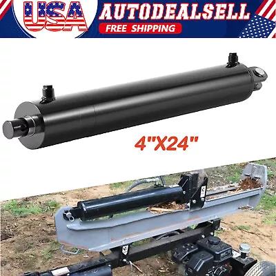 Buy Hydraulic Cylinder Double Acting 4 Bore X 24 Stroke X 1.75 Rod For Log Splitter • 349.90$