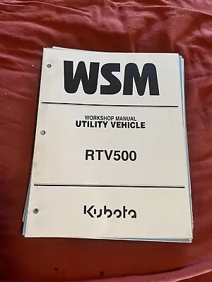 Buy Kubota Utility Vehicle Workshop Manual (WSM) RTV500 • 29.99$