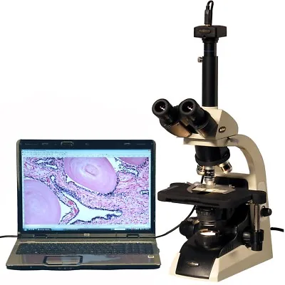 Buy AmScope 40X-2500X Infinity Plan Trinocular Biological Microscope W 14MP Digital • 1,532.99$