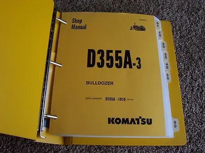 Buy Komatsu D355A-3  Bulldozer Dozer Factory Service Shop Repair Manual S/n 1010- • 178.09$