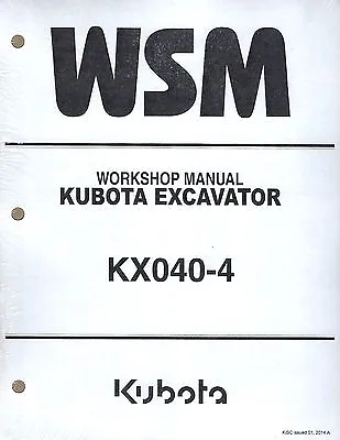Buy Kubota KX040-4 Workshop Service Repair Manual RY911-21761* • 102.78$