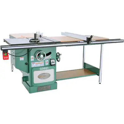 Buy Grizzly G0651 220V 10 Inch 3 HP 220V Heavy Duty Cabinet Table Saw Riving Knife • 3,189$