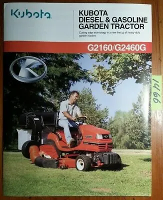 Buy Kubota G2160 G2460G Diesel & Gasoline Garden Tractor Brochure 2189-01-CA 6/02 • 15$