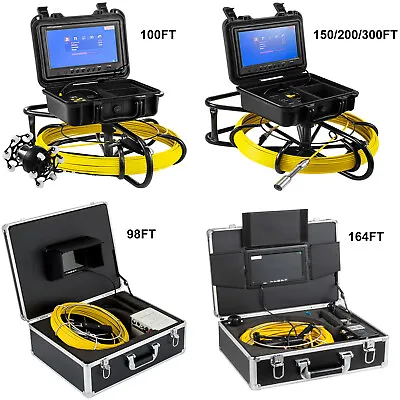Buy VEVOR 100/150/200/300FT Pipe Inspection Camera Drain Sewer Camera 9  LCD Monitor • 529.99$
