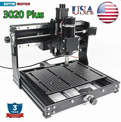 Buy 【USA】3020 Plus 500W CNC Router Engraver Laser Machine Milling Cutting Metal Wood • 410$