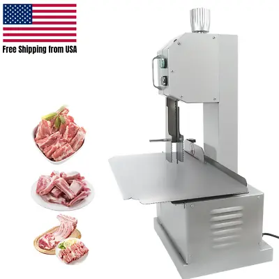 Buy Commercial Electric Frozen Meat Cutting Machine Bone Cutter 1.2HP Band Saw Blade • 415.59$