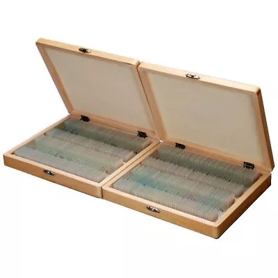 Buy AmScope 200 Piece Set Of Prepared Microscope Glass Slides With Box PS200 • 126.99$
