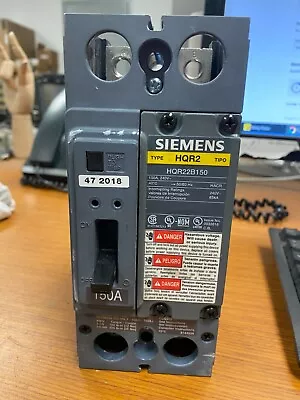 Buy 👀 Siemens Hqr2 150 Amp Circuit Breaker 2 Pole 240 Vac Hqr22b150 • 179.99$