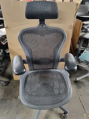 Buy Herman Miller Aeron Mesh Desk Chair Small A Fully Adjust Lumbar Mesh Headrest • 675.97$