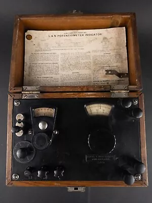 Buy Vintage Leeds And Northrup L&N Potentiometer Indicator Galvanometer Wood Crate • 43.99$