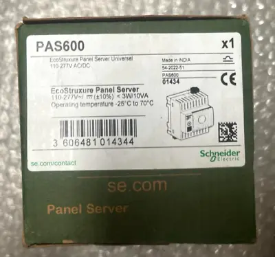 Buy Schneider Electric Panel Server PAS600 EcoStruxure Panel Server Universal • 753.48$
